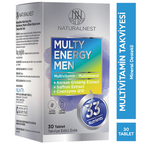 Naturalnest Multi Energy Men Takviye Edici G Da Tablet Nar Ecza